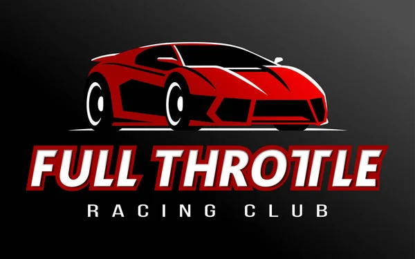 Racing Car Club Logo vetor — Vetor de Stock
