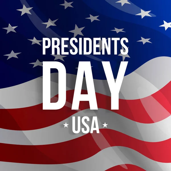 Presidents day background on American flag — Stock Vector