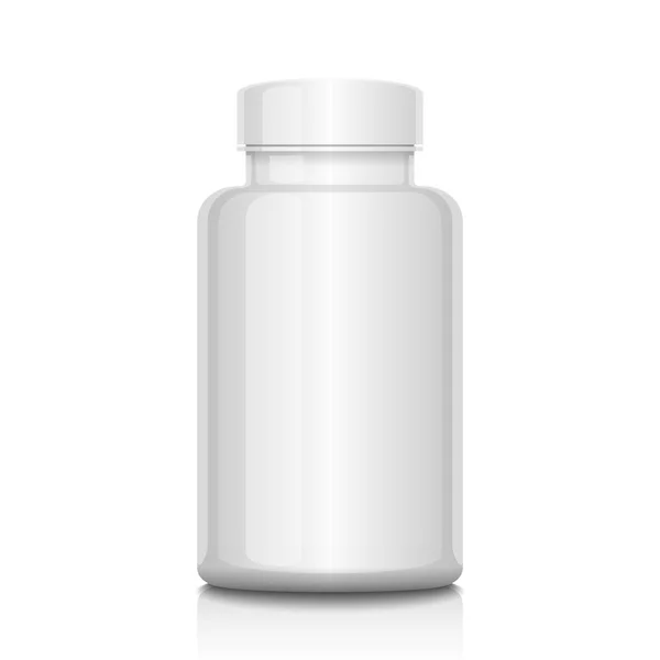 Attrappe medizinischer Plastikflasche — Stockvektor