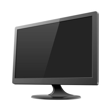 Bilgisayar monitörü mockup vektör çizim