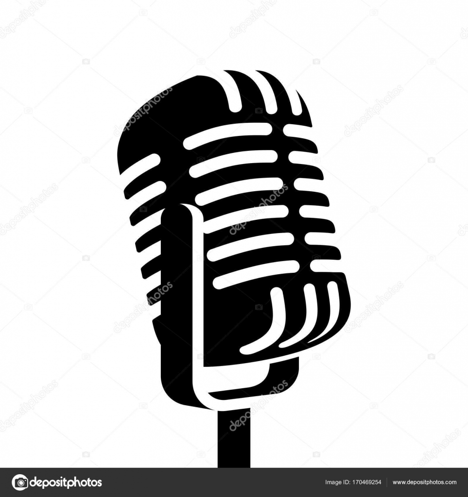 Download Vintage microphone sign vector illustration — Stock Vector ...