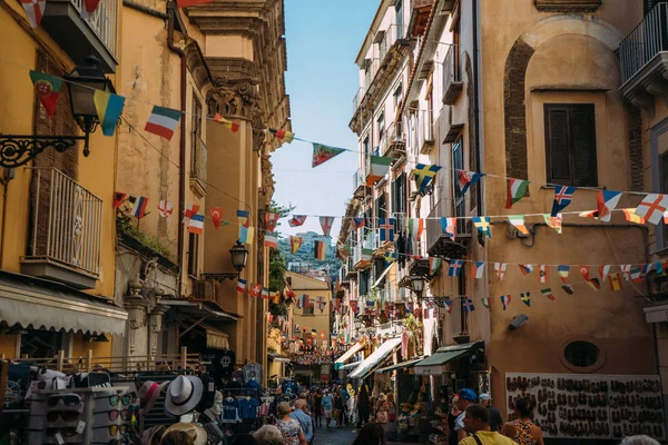 Sorrento, İtalya 'da sokak manzarası.