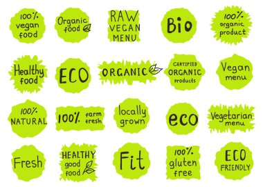 % 100 organik, doğal, bio, çiftlik, ham, eco, sağlıklı foo kümesi