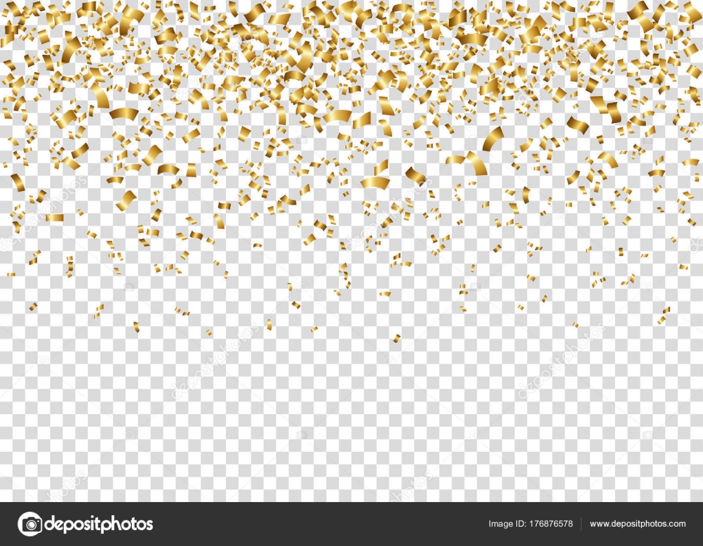 Featured image of post High Resolution Gold Confetti Transparent Background - Dark background with gold glowing particles spinning in.