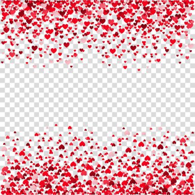 Sevgiliye arka plan kırmızı kalp konfeti uçan.