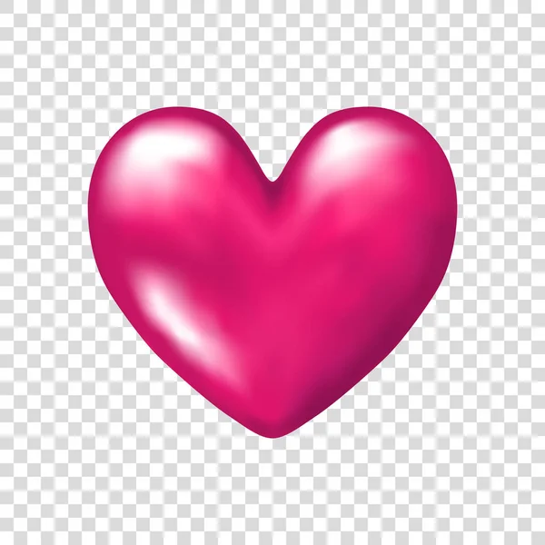 Corazón realista vector rosa . — Archivo Imágenes Vectoriales