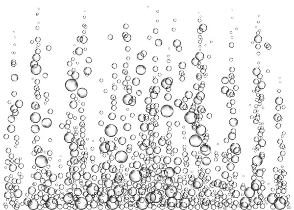 Gerçekçi efervesan içmek kabarcıklar. — Stok Vektör