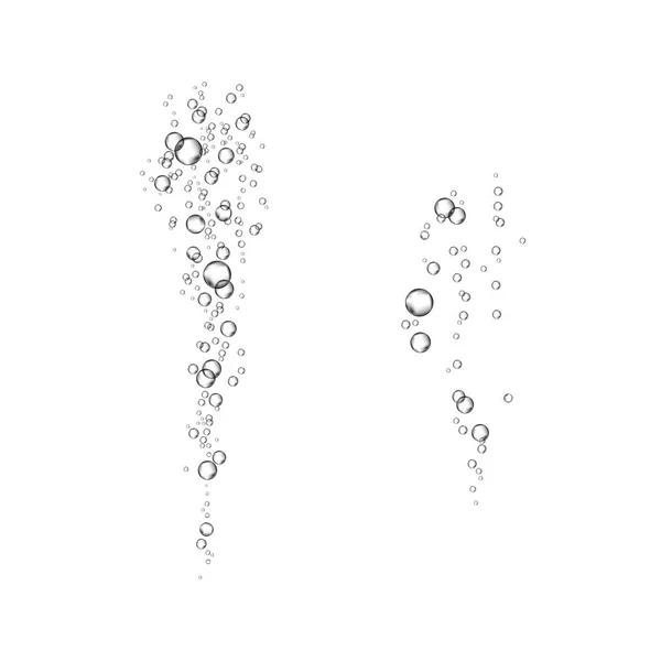 Oxygen air bubbles  isolated on white  background — Stock Vector