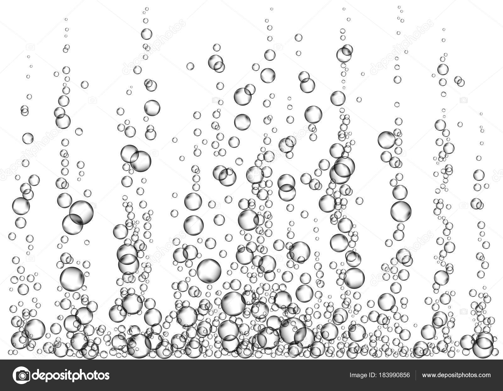 Underwater fizzing air bubbles or effervescent drink. Stock Vector by  ©alenaohneva 183990856
