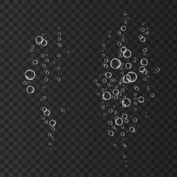 Realistic vector champagne  bubbles texture. — Stock Vector