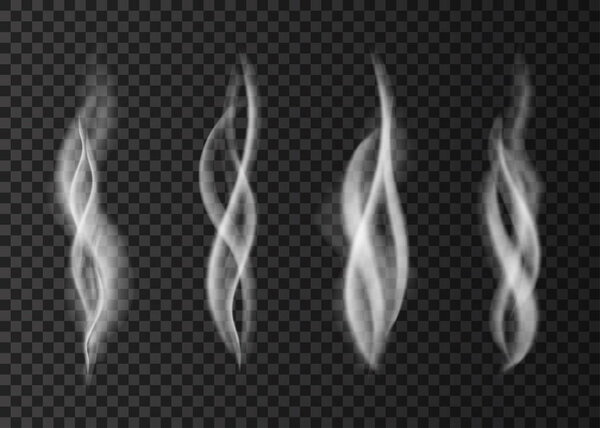  Realistic smoke isolated on transparent background.