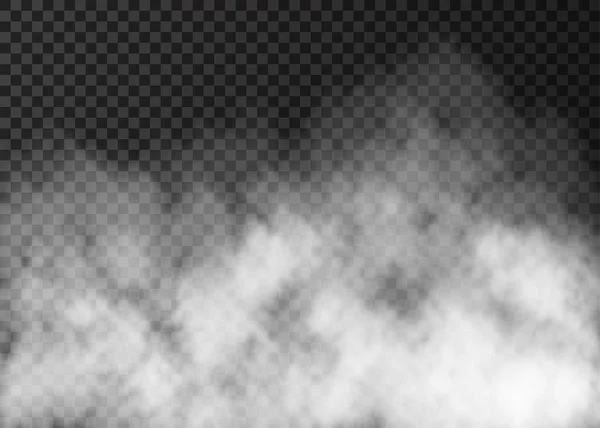 Текстура білого диму ізольована на прозорому фоні . — стоковий вектор
