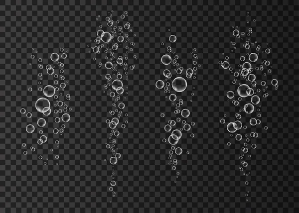 Fluyen burbujas de aire bajo el agua . — Archivo Imágenes Vectoriales
