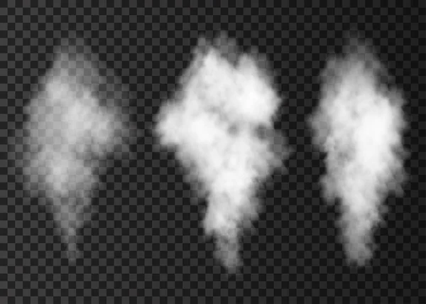 Weiße Rauchexplosion auf transparentem Hintergrund. — Stockvektor