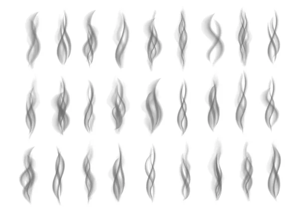 Texture réaliste de fumée de feu gris . — Image vectorielle
