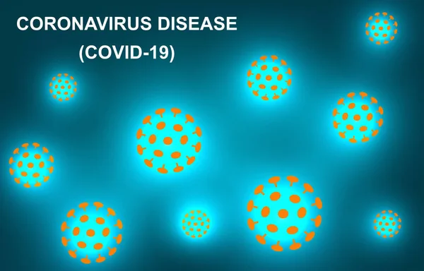 Wuhan Román Respirační Coronavirus 2019 Izolované Modrém Pozadí Stop 2019 — Stockový vektor