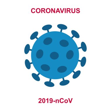 Wuhan 'ın yeni solunum koronavirüsü 2019 beyaz arka planda izole edildi. 2019-Ncov virüsünü durdur. Covid-2019 salgını. Tehlikeli Cov enfeksiyonunu önlemek için. Vektör antiviral aşı çizimi.