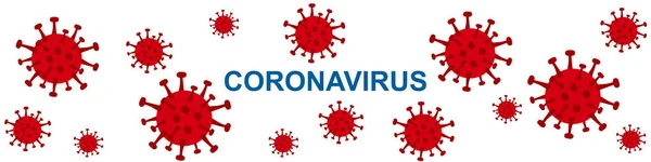 Novel Merah Coronavirus Pernapasan 2019 Terisolasi Pada Latar Belakang Putih - Stok Vektor