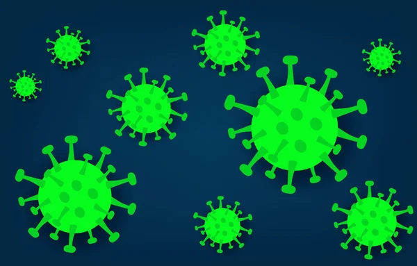 Wuhan Yeni Solunum Koronavirüsü 2019 Mavi Arka Planda Izole Edildi — Stok Vektör