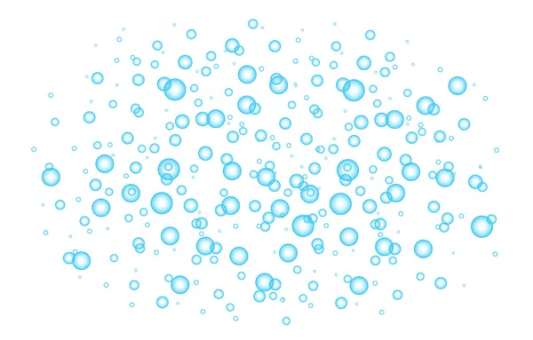 Fizz Burbujas Aire Agua Oxígeno Bajo Agua Sobre Fondo Blanco — Vector de stock