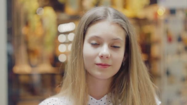 Portrait Of An Attractive 13 Year Old Girl With Long Hair Looking