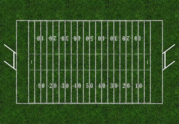 Rugby field with gates. Top view