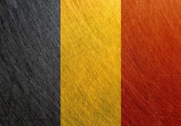 比利时国旗复古 — 图库照片