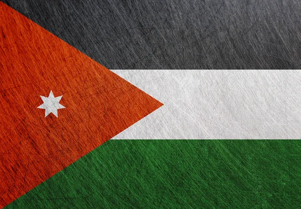 Йорданія прапор металевої Вінтаж — стокове фото