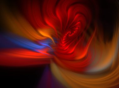 Soyut fraktal fantastik güzel gökkuşağı alev görüntü