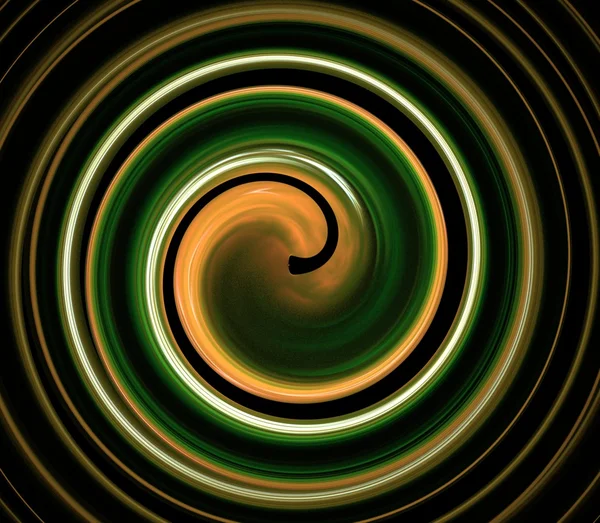 Abstrakcja Fraktal jasne kolorowe spirali na czarnym — Zdjęcie stockowe
