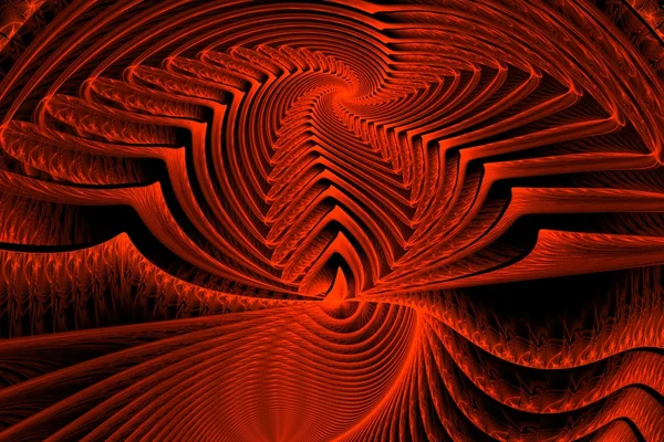 Abstract bright magic fractal red on black — Stock fotografie