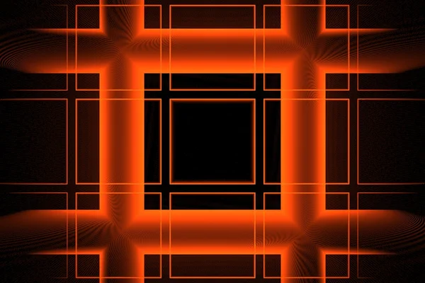 Abstracto fondo textura naranja cuadrados en negro — Foto de Stock