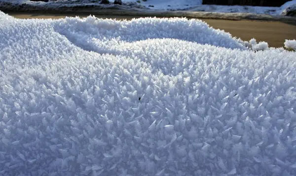 Snö kristaller närbild — Stockfoto