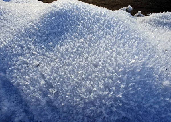 Сніг кристалів крупним планом — стокове фото