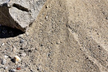 kum göl kenarında güneşin doğrudan ışınları altında doku