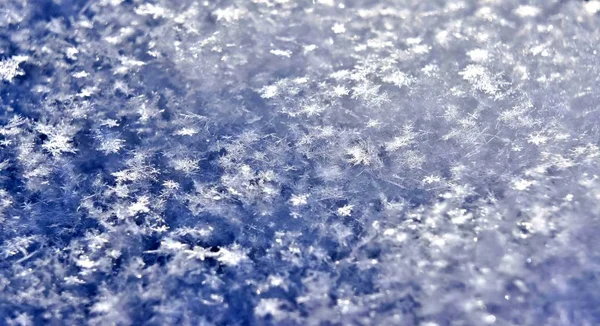 Мікро-текст снігу, див. окремі сніжинки — стокове фото