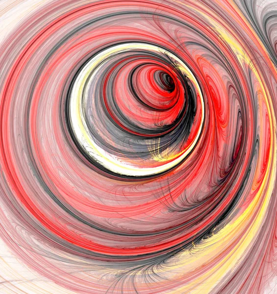Abstrakt fraktal bakgrund bestående av flerfärgade koncentriska cirklar som går i oändlighet — Stockfoto
