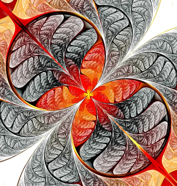 Φωτεινό πολύχρωμο αφηρημένο φράκταλ φόντο των κύκλων και γεωμετρικά στοιχεία. Όμορφη αφηρημένη φράκταλ για να τονίσει μεμονωμένες ομάδες αντικειμένων. — Φωτογραφία Αρχείου