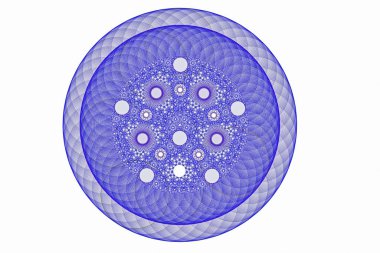 geometrik elementlerin mor mandalası