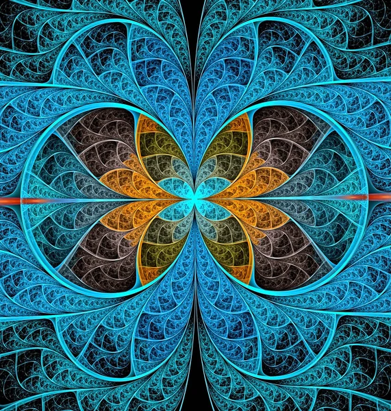 Heldere multi-color abstracte fractal achtergrond van cirkels en geometrische elementen. Mooie abstracte fractal om individuele groepen van objecten te markeren. — Stockfoto