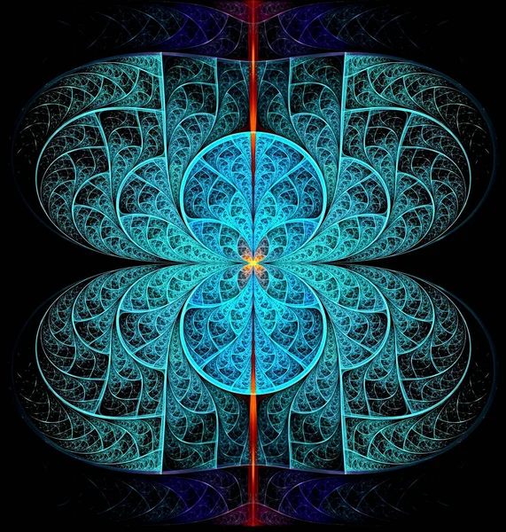 Heldere multi-color abstracte fractal achtergrond van cirkels en geometrische elementen. Mooie abstracte fractal om individuele groepen van objecten te markeren. — Stockfoto