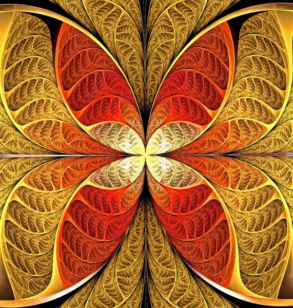 Heldere multi-color abstracte fractal achtergrond van cirkels en geometrische elementen. Mooie abstracte fractal om individuele groepen van objecten te markeren. — Stockfoto