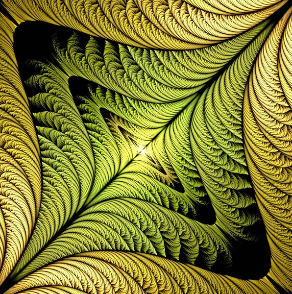 프랙탈적 기하학적 요소의 프랙탈 배경은 실크빛나는 리본을 과비슷하다 아름다운 추상적 — 스톡 사진