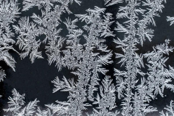 Modello Naturale Gelido Una Finestra Invernale Struttura Modelli Gelidi Struttura — Foto Stock