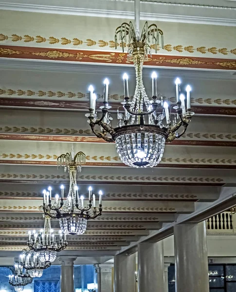 Several Classic Chandeliers Corridor Opera House — Stock Photo, Image