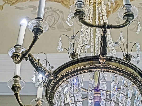 Details Crystal Chandelier Foyer Opera House — Stock Photo, Image