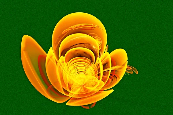 Abstrato Fractal Brilhante Flores Pintura Fractal Multicolorida Fundo Verde Assemelha — Fotografia de Stock