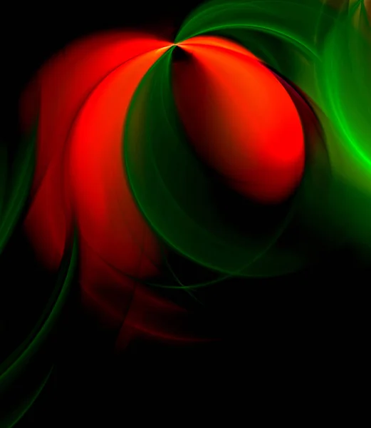 Abstraite Fractale Image Générée Par Ordinateur Formes Géométriques Multicolores Courbes — Photo