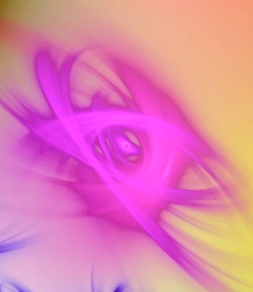 Абстрактне, фрактальне, комп'ютерне зображення яскравої веселки на світлому фоні — стокове фото