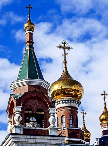 Tempio Del Santo Grande Martire Giorgio Vittorioso Chelyabinsk Vista Una — Foto Stock